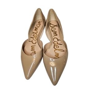 Sam Edelman Beige Patent Leather Heels